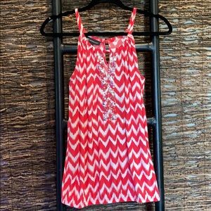 Pink sleeveless blouse, size M